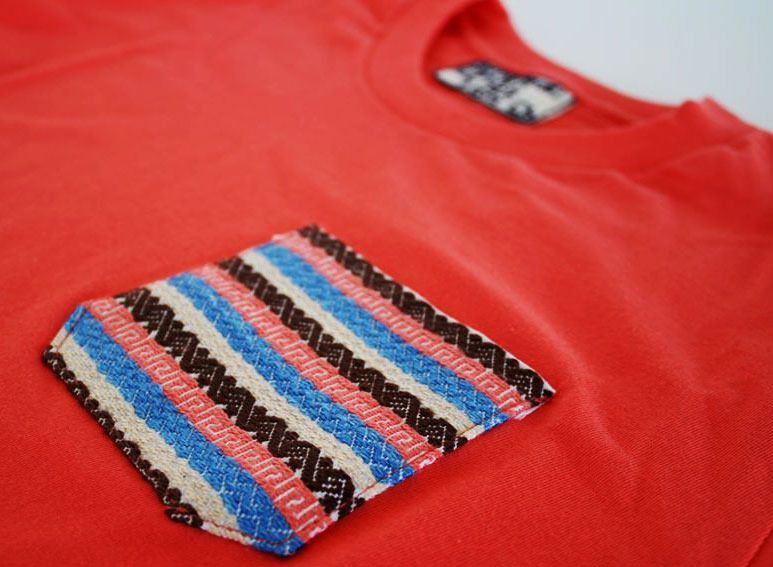 Flor de Mayo Pocket Tee designed by local artisans