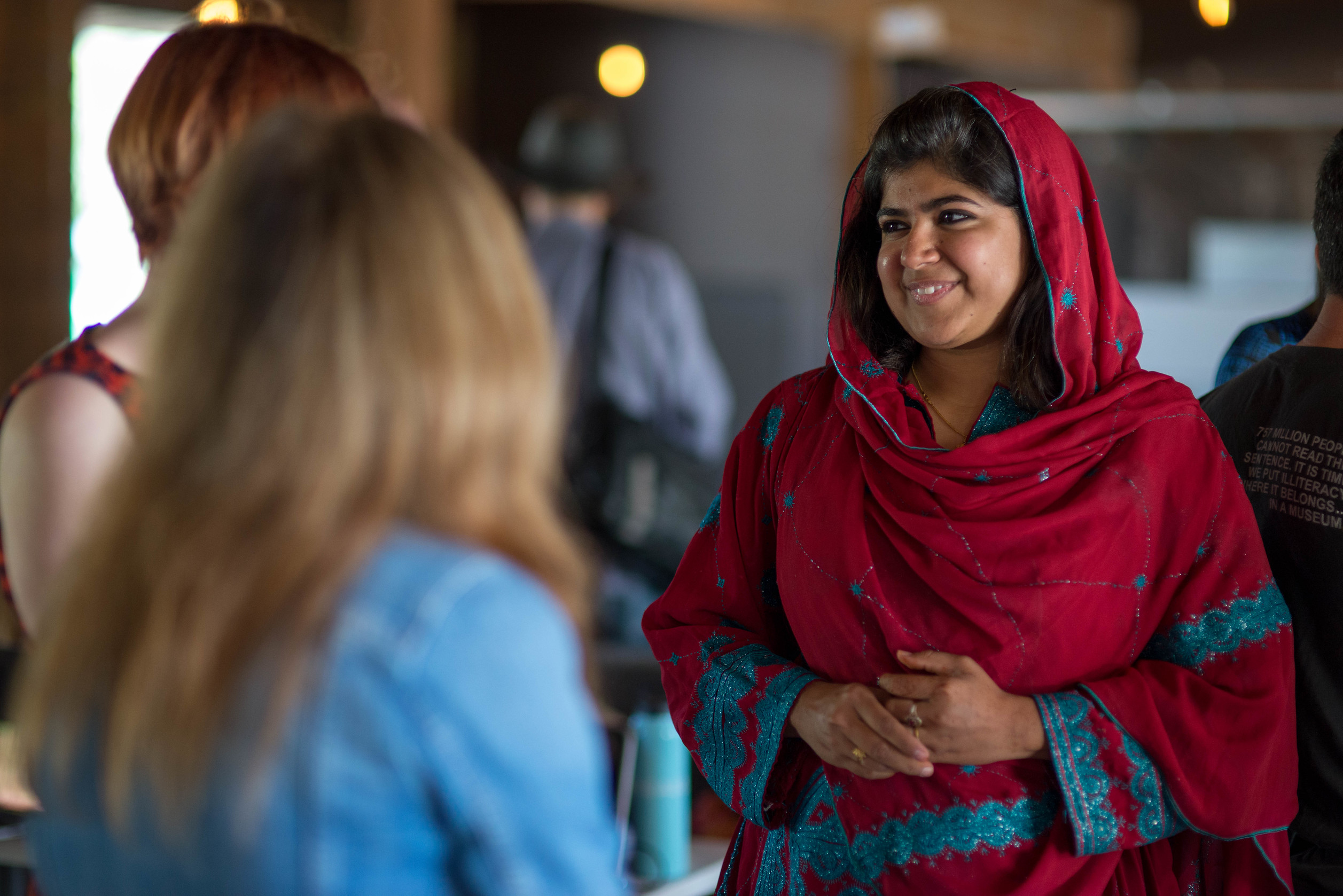 Khalida on her work as a Pakistani women's rights activist // Photo by Caitlin Kleiboer