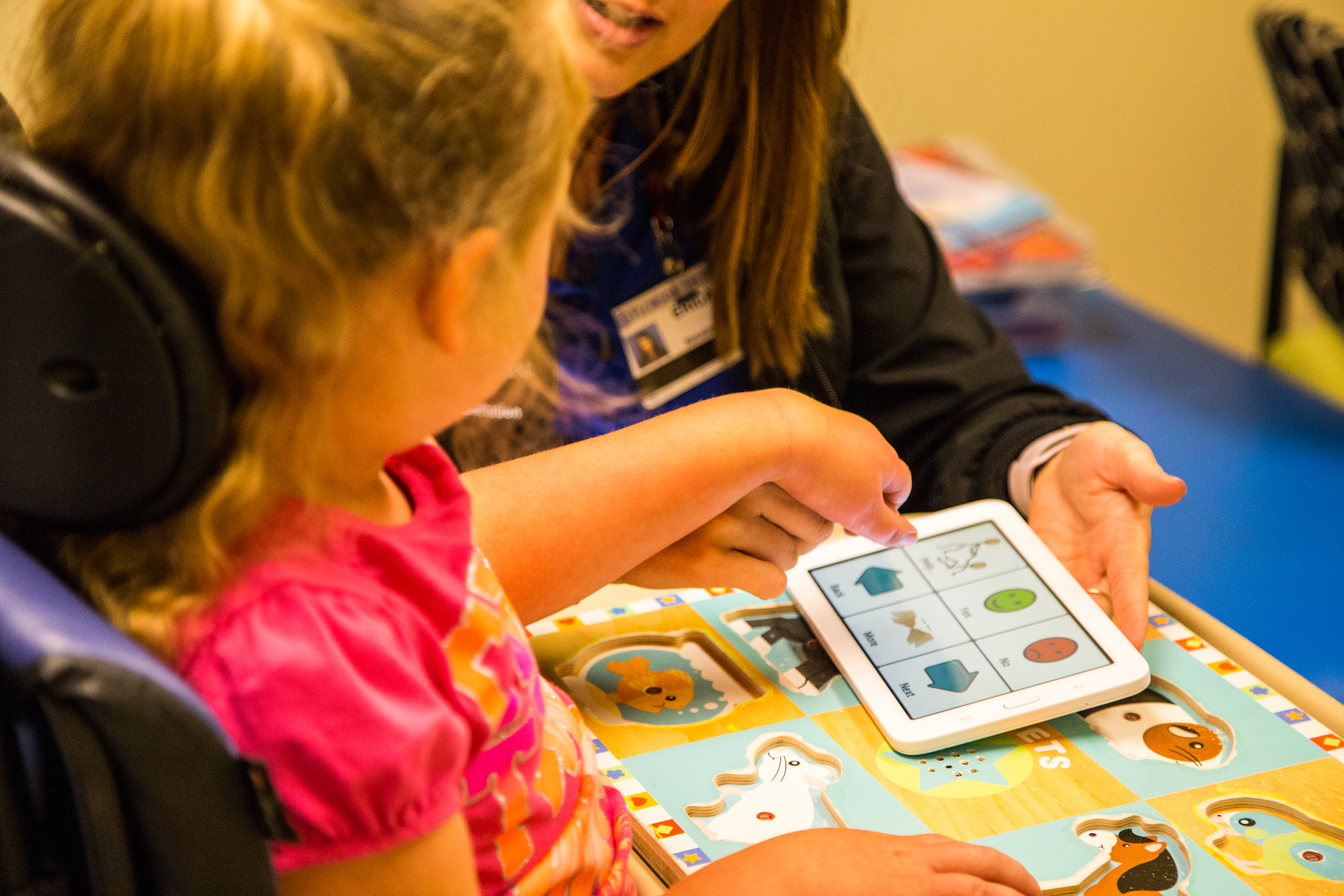 A Livox user at The Florida Hospital in Orlando, Florida. Livox is already being used in five of the hospital's seven facilities in Central Florida. Photo from Livox